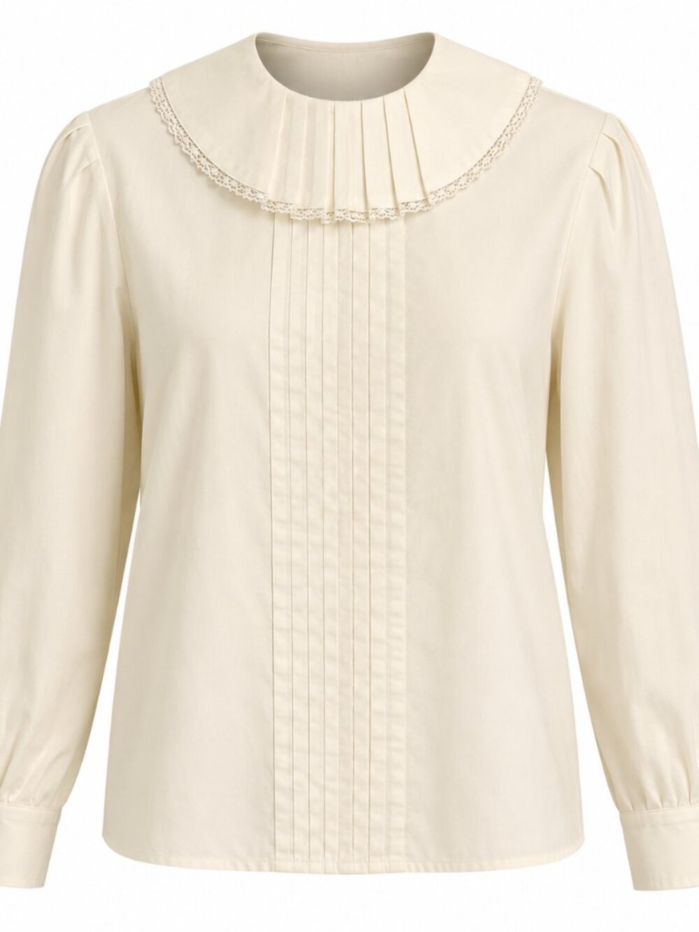 Vtg Herman Geist Victorian Blouse Ruffle Lace Cream Ivory Sz 10 Cosplay Academia
